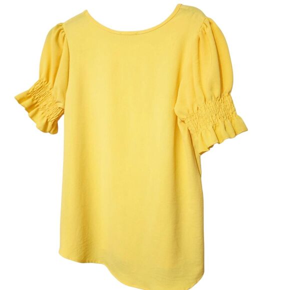 Les Amis Top For Women Size Small Yellow Relax Fit Short Sleeve Lightweight - Picture 5 of 10